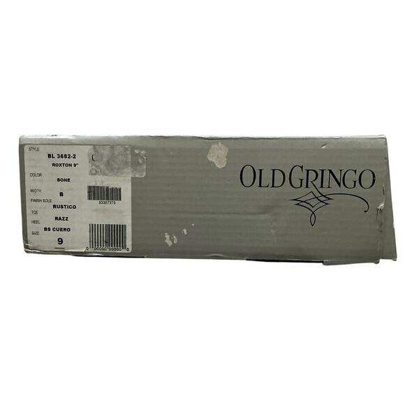 Old Gringo Roxton Boots Bone Leather Floral Lace-Up Western Style Size 9 - Picture 11 of 12